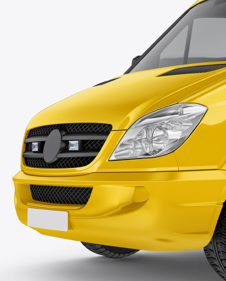 Panel Van Mockup - Left Half Side View