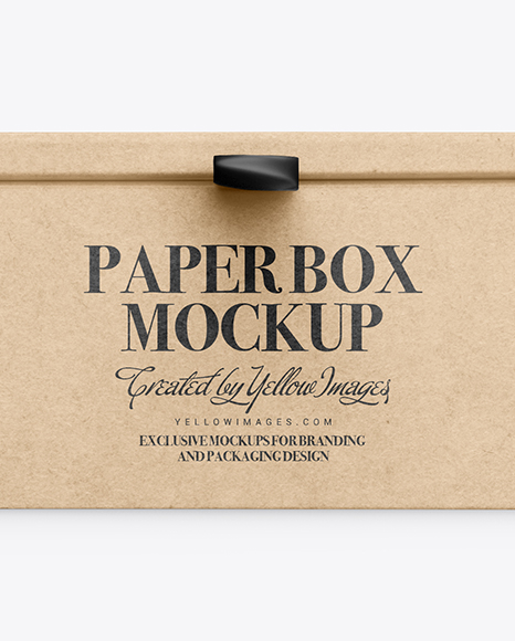 Download Kraft Paper Box Mockup In Box Mockups On Yellow Images Object Mockups PSD Mockup Templates