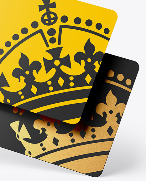 Two Plastic Cards Mockup PSD #1