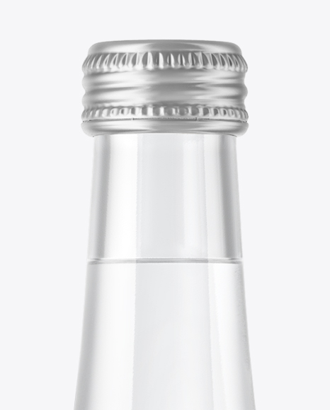 Glass Water Bottle Mockup PSD #7