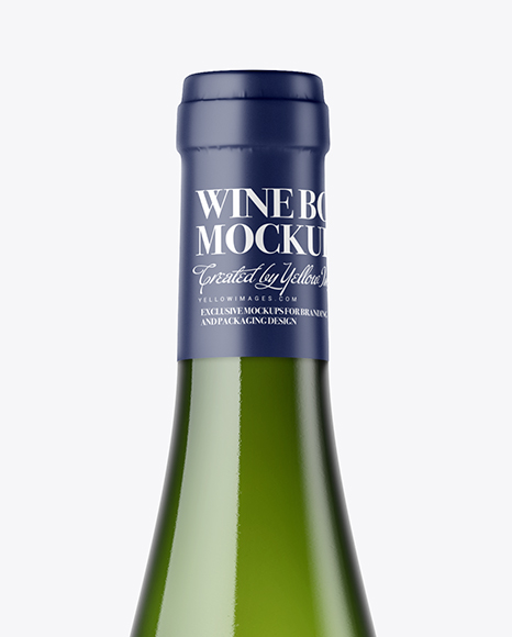 Download Green Glass White Wine Bottle Mockup In Bottle Mockups On Yellow Images Object Mockups PSD Mockup Templates