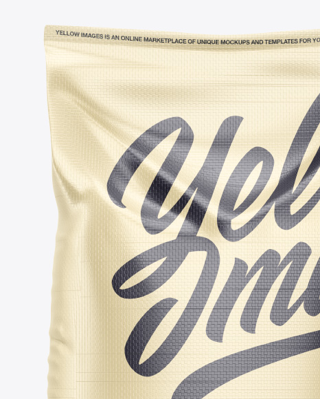 Polypropylene Bag Mockup In Bag Sack Mockups On Yellow Images Object Mockups