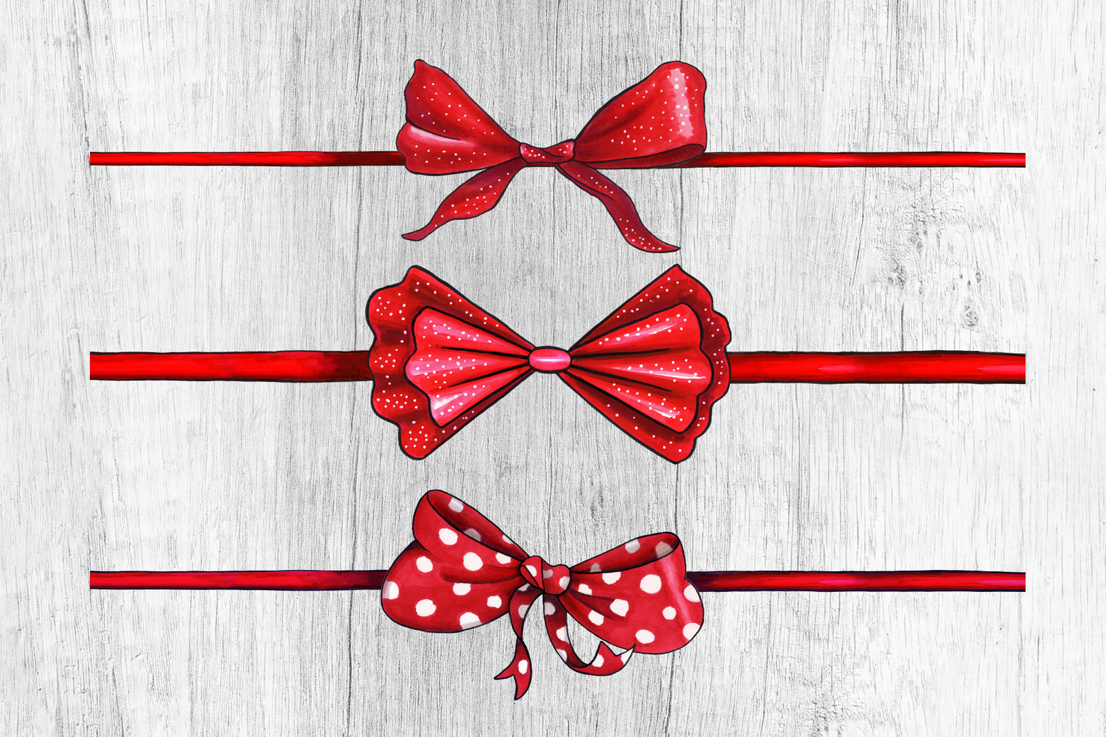 Download Bows And Ribbons Marker Clipart Collection In Illustrations On Yellow Images Creative Store