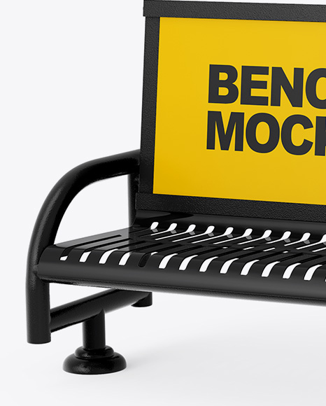 Glossy Bench Mockup PSD #2