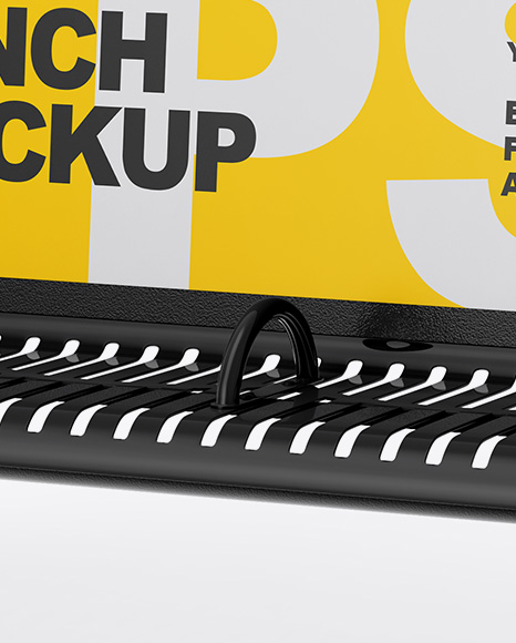 Glossy Bench Mockup PSD #1