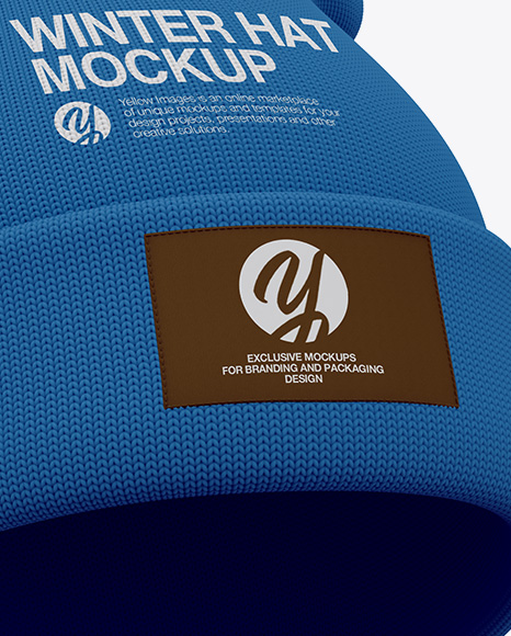 Download Turn Up Beanie Hat Mockup In Apparel Mockups On Yellow Images Object Mockups