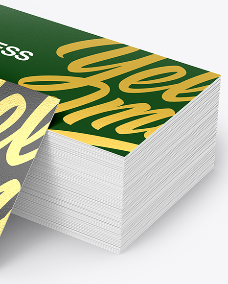 Stack of Business Cards Mockup PSD #1