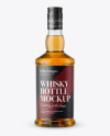 Clear Glass Scotch Bottle Mockup