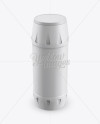 Plastic Dishwash Powder Bottle Mockup - Front View (High-Angle Shot) on