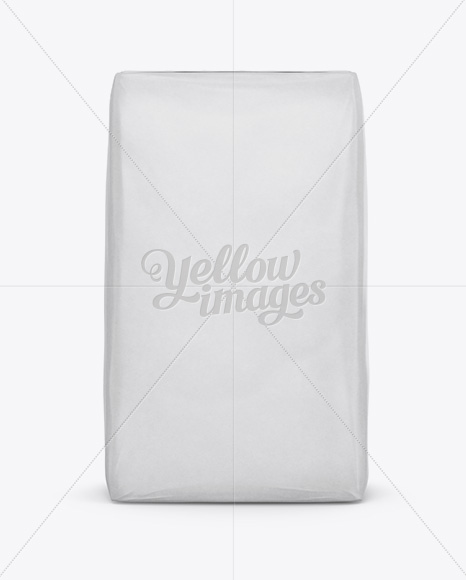 Cement Paper Bag Mockup Halfside View In Bag Sack Mockups On Yellow Images Object Mockups