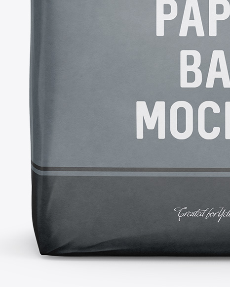 Download Cement Paper Bag Mockup Front View In Bag Sack Mockups On Yellow Images Object Mockups