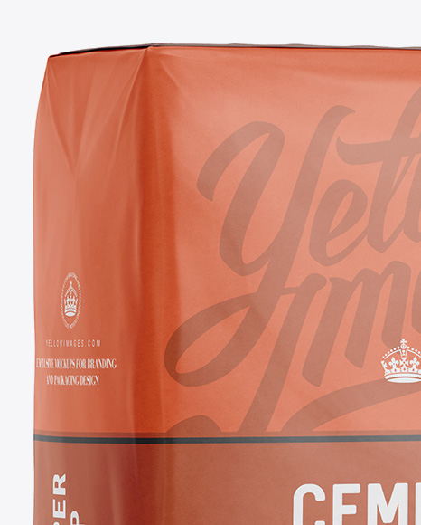 Download Cement Paper Bag Mockup - Halfside View in Bag & Sack ...