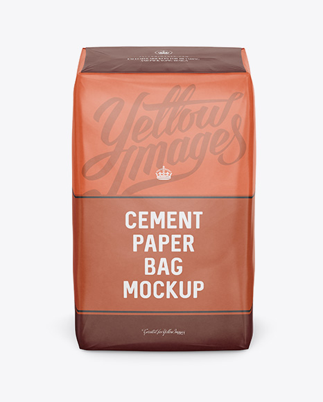 Download Cement Paper Bag Mockup Front View High Angle Shot In Bag Sack Mockups On Yellow Images Object Mockups Yellowimages Mockups