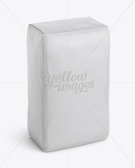 Download Cement Paper Bag Mockup Halfside View High Angle Shot In Bag Sack Mockups On Yellow Images Object Mockups