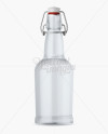 Clear Glass Beugel Bottle Mockup on Yellow Images Object Mockups