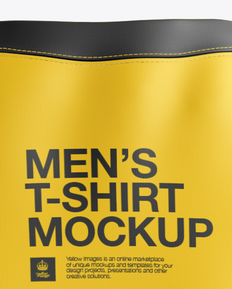 Men S T Shirt Hq Mockup Back View In Apparel Mockups On Yellow Images Object Mockups