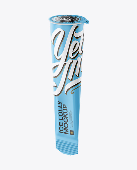 Ice Lolly Tube W/ Glossy Lid Mockup