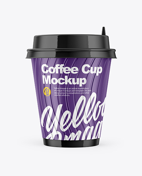 Download Glossy Coffee Cup Mockup in Cup & Bowl Mockups on Yellow Images Object Mockups