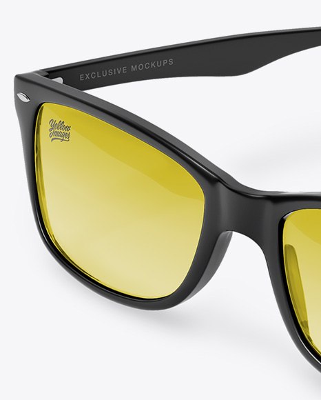 Glasses Mockup In Object Mockups On Yellow Images Object Mockups