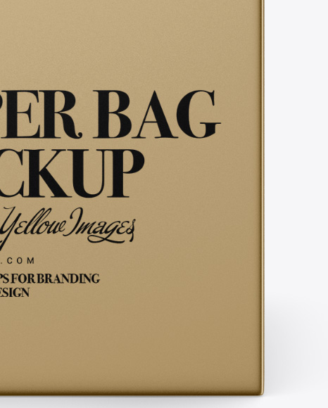 Metallic Wine Bag Mockup on Yellow Images Object Mockups