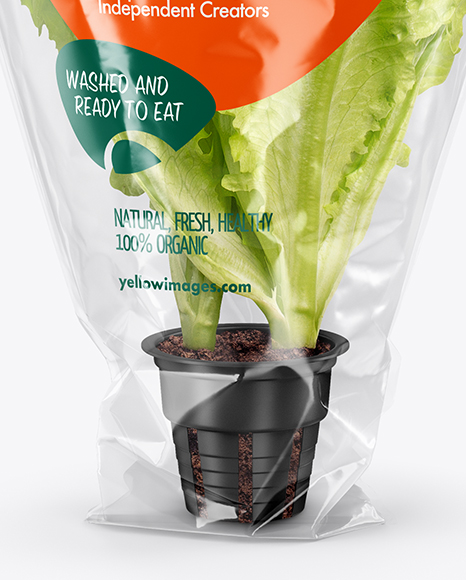 Download Plastic Bag With Salad Mockup In Bag Sack Mockups On Yellow Images Object Mockups