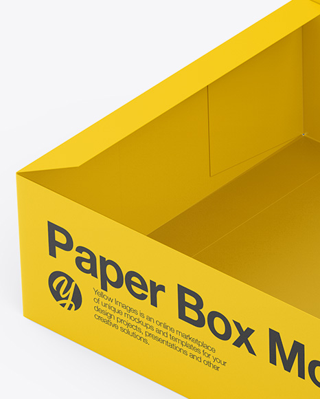 Opened Paper Box Mockup PSD #3