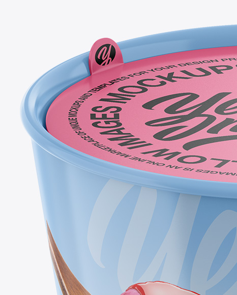 Glossy Ice Cream Cup Mockup - Free Download Images High Quality PNG, JPG