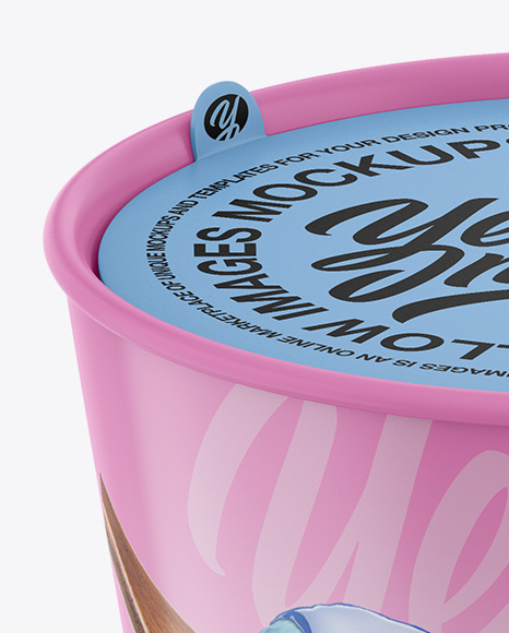 Matte Ice Cream Cup Mockup PSD #1
