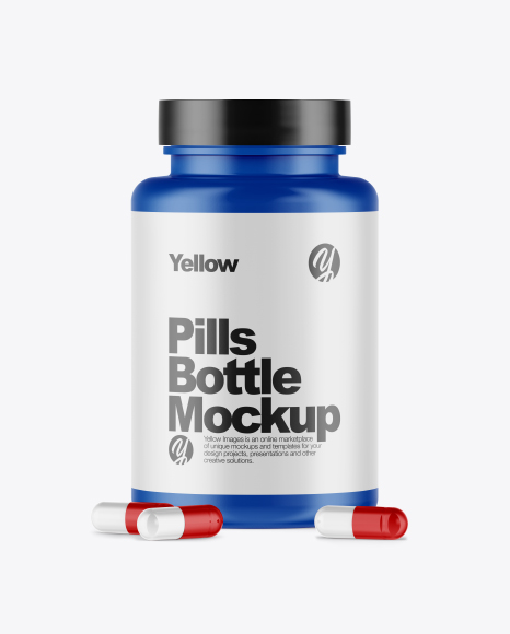 Matte Pills Bottle Mockup PSD #1