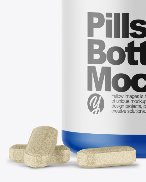 Matte Pills Bottle Mockup PSD #6