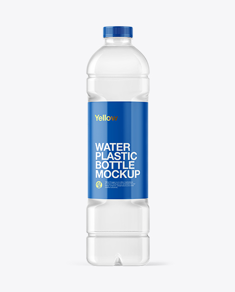 Clear Plastic Bottle Mockup PSD #2