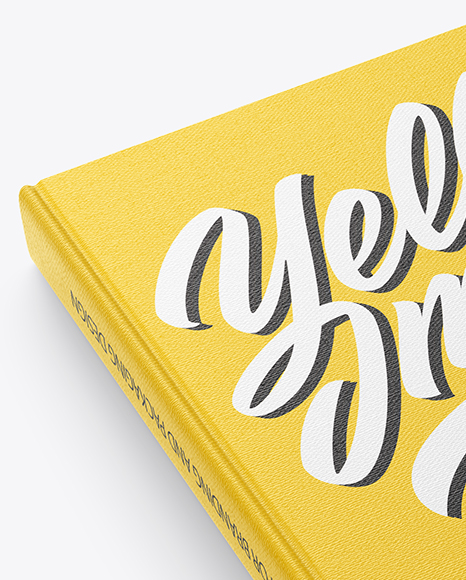 Book w  Fabric Cover Mockup   High Angle View PSD #4