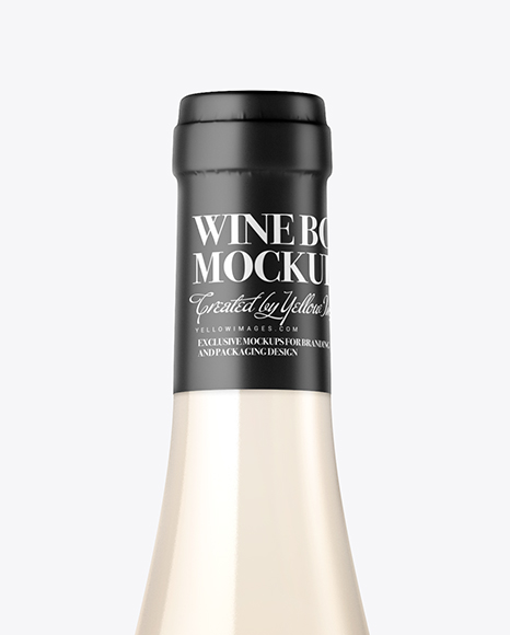 Download White Wine Bottle Mockup In Bottle Mockups On Yellow Images Object Mockups PSD Mockup Templates