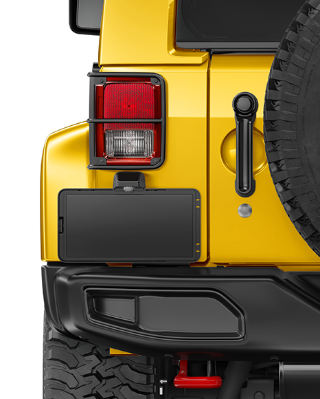 Off-Road SUV Mockup - Back View back view 51830