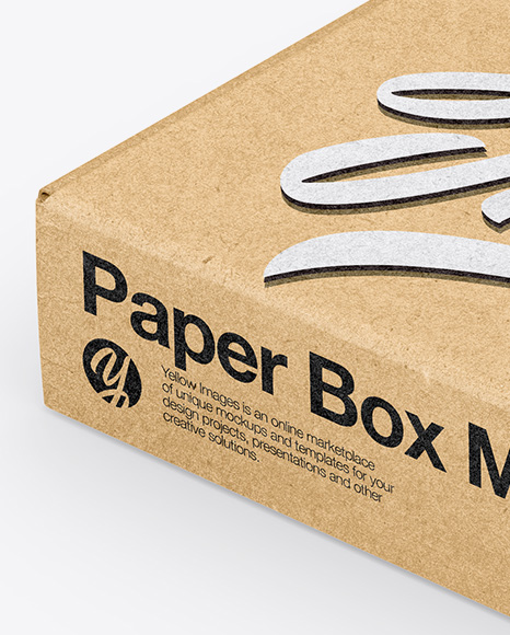 Kraft Box Mockup PSD #2