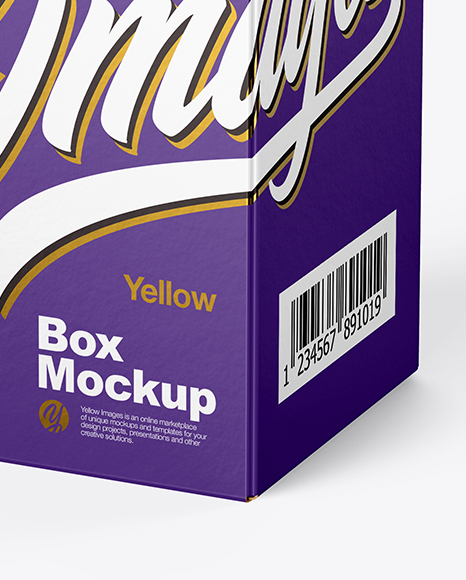 Paper Box Mockup In Box Mockups On Yellow Images Object Mockups