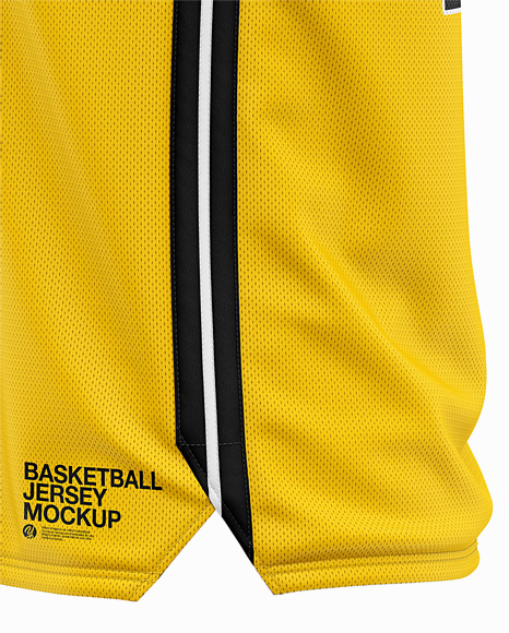 Men S Basketball Jersey Mockup Side View In Apparel Mockups On Yellow Images Object Mockups