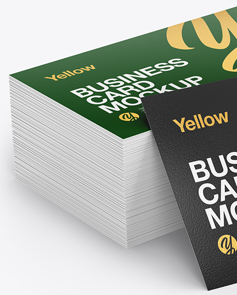 Stack of Business Cards Mockup PSD #2