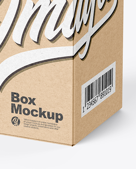 Kraft Box Mockup PSD #1