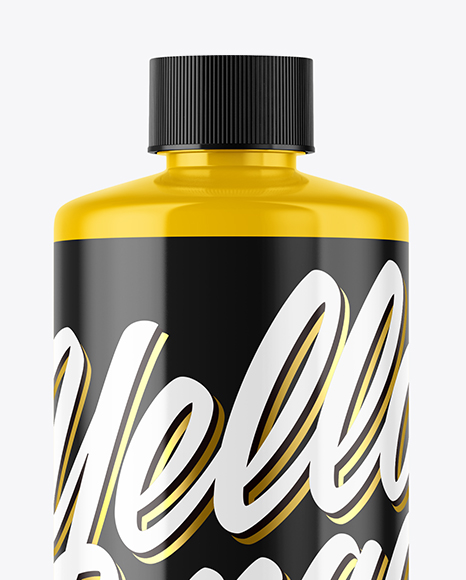 Glossy Plastic Bottle Mockup PSD #2