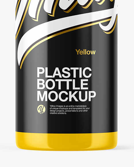 Download Glossy Plastic Bottle Mockup in Bottle Mockups on Yellow ... Yellowimages Mockups