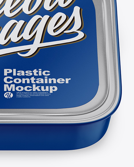 Matte Plastic Container Mockup PSD #1