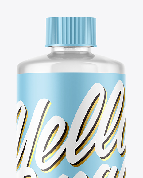 Clear Plastic Bottle Mockup in Bottle Mockups on Yellow Images Object