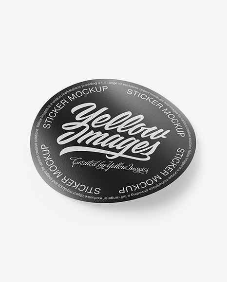 Textured Round Sticker Mockup PSD #2