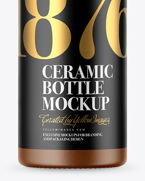 Ceramic Bottle Mockup PSD #6