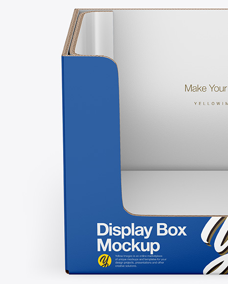 Download Cardboard Display Box Mockup In Box Mockups On Yellow Images Object Mockups