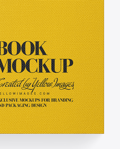 Download Book W Fabric Cover Mockup In Stationery Mockups On Yellow Images Object Mockups