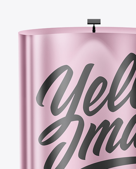 Metallic Spring Pop Up Stand Mockup PSD #6
