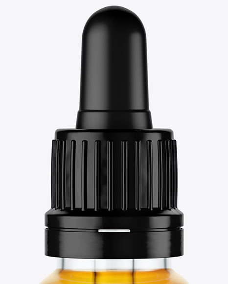 Clear Glass Dropper Bottle Mockup PSD #2