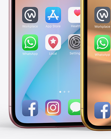 Download Two Apple Iphones X Mockup In Device Mockups On Yellow Images Object Mockups PSD Mockup Templates